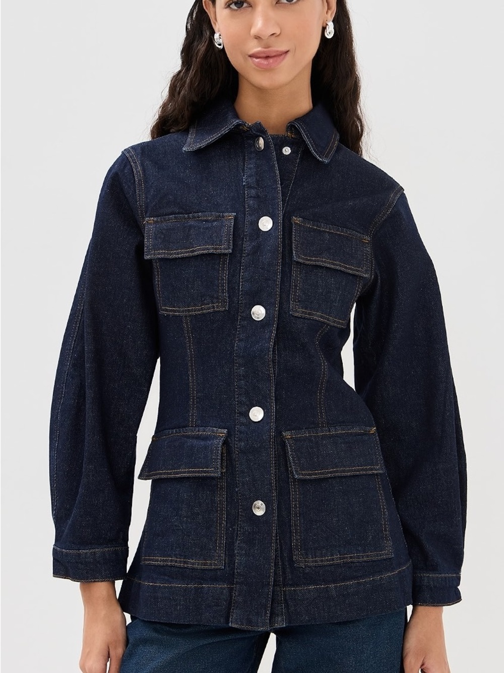 Aligne Milly Waisted Utility Denim Jacket